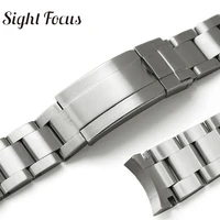20mm watch band for rolex submariner daytona solid stainless steel arc edge watch band men watch strap watch bracelet wristband