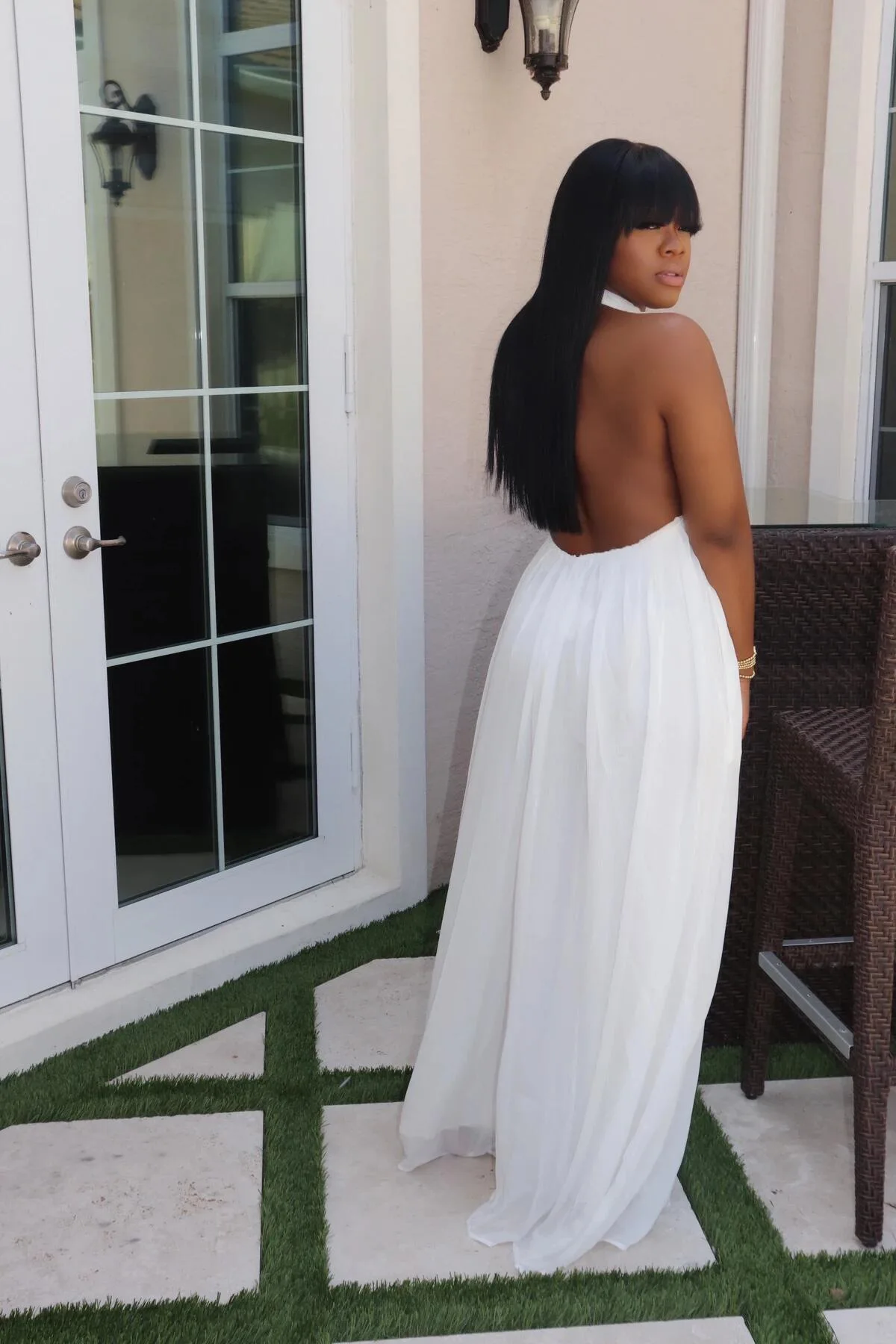 

ChocoMist Jumpsuit Leisure Loose Backless Design One-piece Jumpsuit DN8510