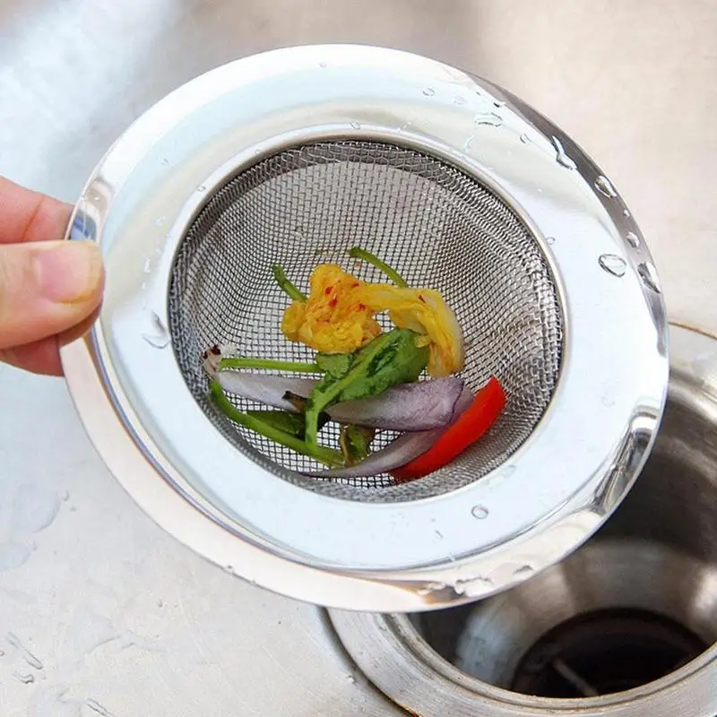 

Kitchen Sink Strainer Steel Household Bathroom Metal Slag Funnel Tool Sewer Filter Drain Accessories