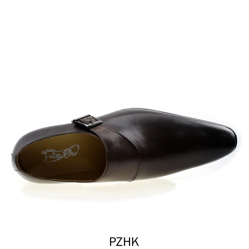 Sapatos Masculino Zapatos De Vestir Disenador Marca Cuero Genuino Con Hebilla Para Hombre Correa Monje Marron Negro Oficina | Обувь