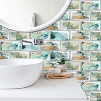10x20cm 3d tile stickers waterproof non slip peelable self adhesive 3d wall stickers for kitchen bathroom home wall decoration