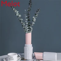 modern creative simulation lipstick arts vase decorative ornaments ceramic flower arrangement art craft home decoration