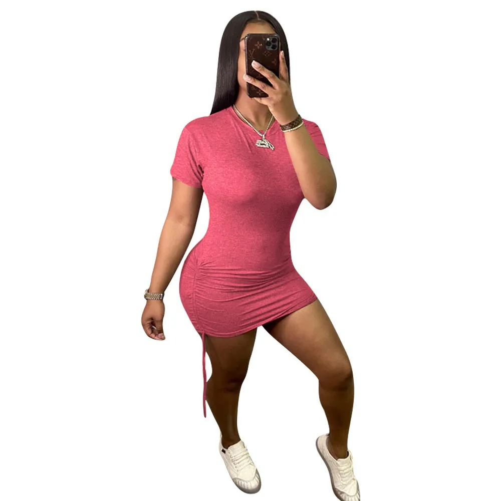 

Solid Color Dresses for Women Hip Skirt Strap Summer 2021 New Base Mid-waist Short Skirt Causal Fashionable Sexy Street