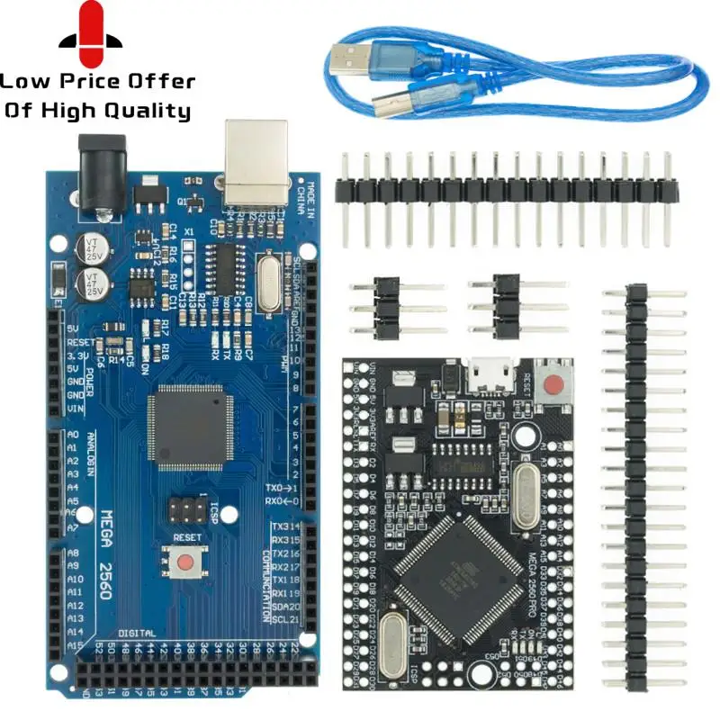 10 шт. SAMIORE ROBOT MEGA2560 MEGA 2560 R3 (ATmega2560-16AU CH340G) AVR USB-плата с/без USB-кабеля - купить по