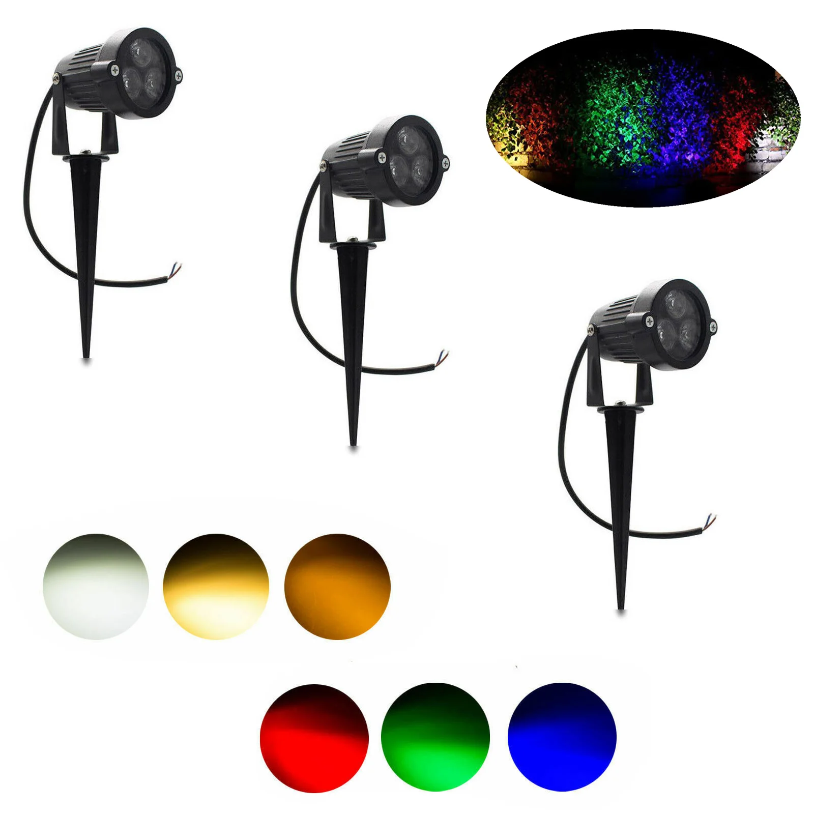 Светодиодный прожектор точечный светильник 9 Вт водонепроницаемый IP65 садовый