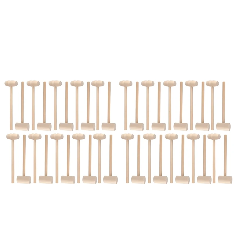

40 Pcs Wooden Crab Mallet Seafood Shellfish Cracker Hammers,For Chocolate & Ice,Seafood Shellfish Lobster Cracking Tool