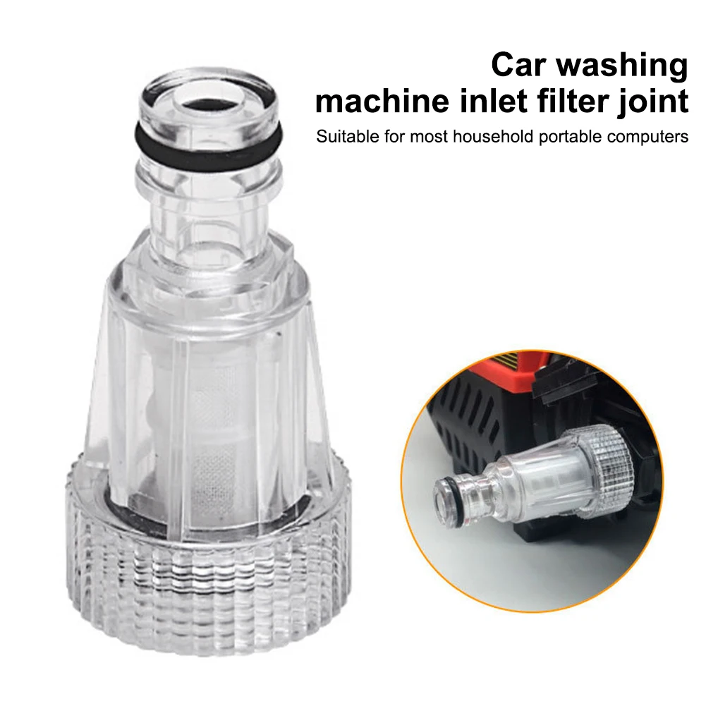 

Clear Car Wash Machine Universal Water Filter 175PSI High-pressure Connection Fitting Pressure Washer Cleaning Supplies