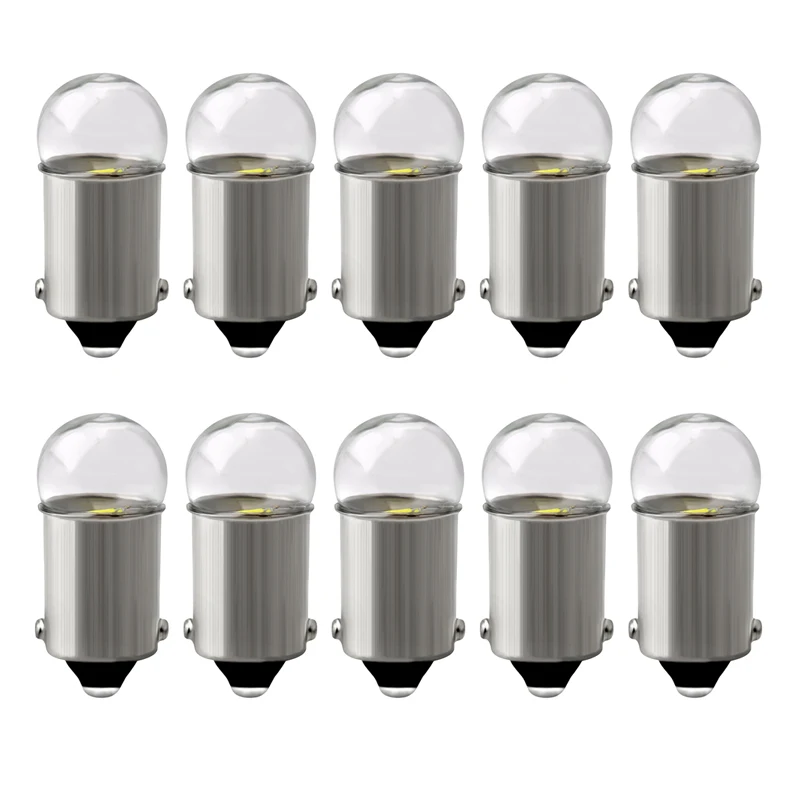 

10PCS BA9S T4W T11 LED Bulbs Canbus 3030 1 SMD No Error Interior Reading Lights Car Parking Light License Plate Bulbs White 12V