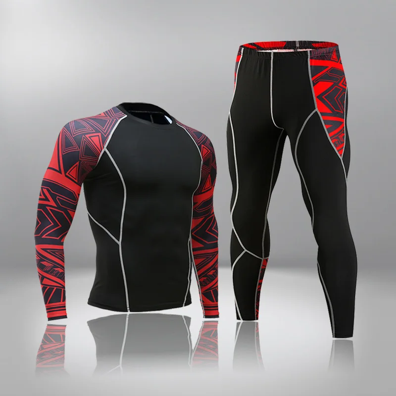 Мужские Компрессионные спортивные костюмы для бега Rashguard спортивный костюм