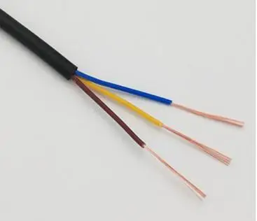 3 Core 98meter 24 AWG 0.2MM2 RVV 2/3/4/5 цветов Медный провод электрический кабель RVV черный мягкий изолированный провод - Цвет: 3 Core 98meter