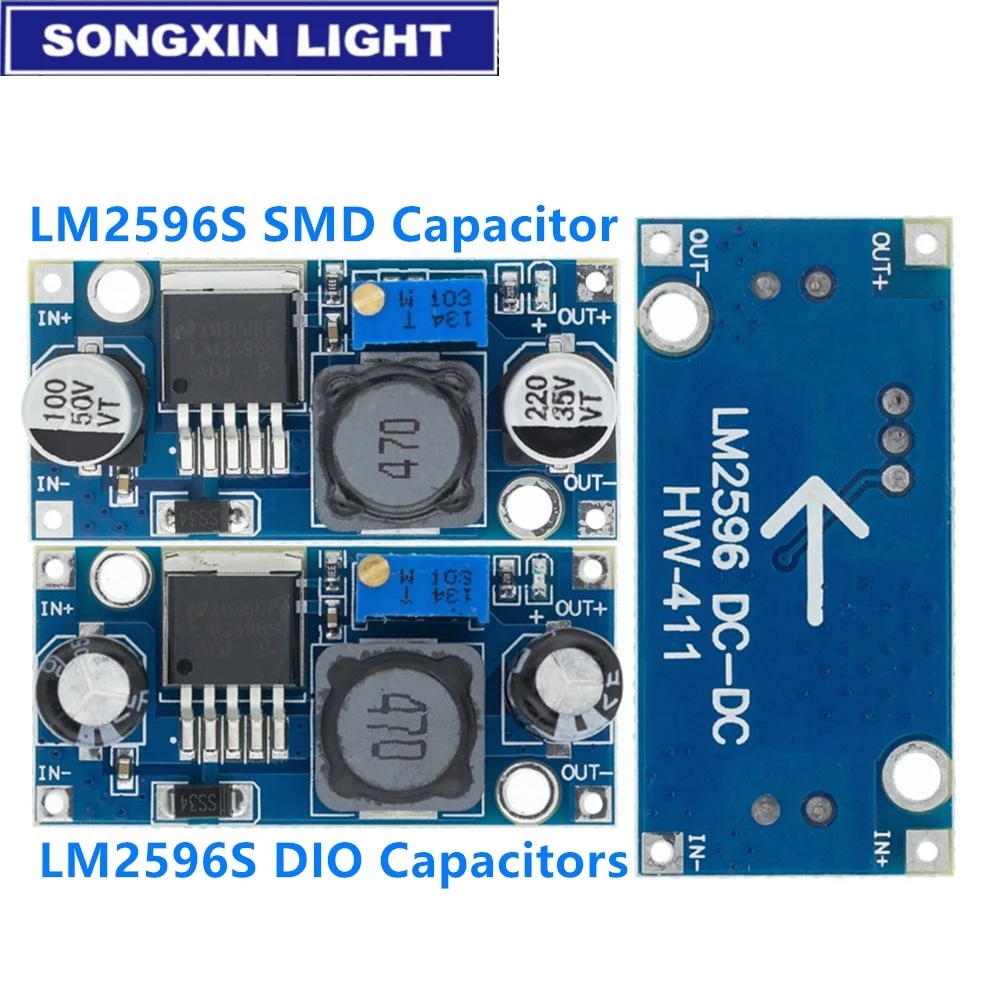 100 шт./лот LM2596S LM2596 ADJ DC понижающий модуль 5V/12V/24V Регулируемый Напряжение 3 2 V