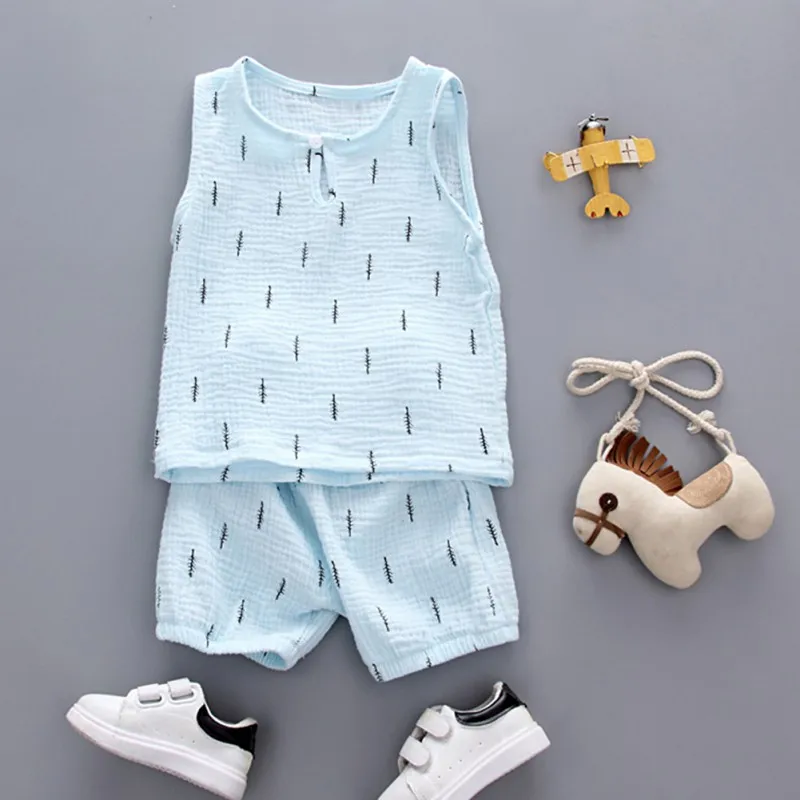 Летний жилет без рукавов для мальчиков комплект с жилетом новорожденных