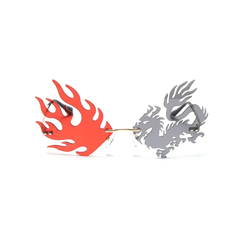 Солнцезащитные очки YCCRI для мужчин и женщин без оправы вогнутые вечерние