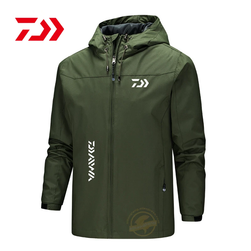 

Повседневная рыболовная куртка Daiwa, модная мужская одежда для рыбалки на открытом воздухе, водонепроницаемая ветрозащитная одежда с капюшо...