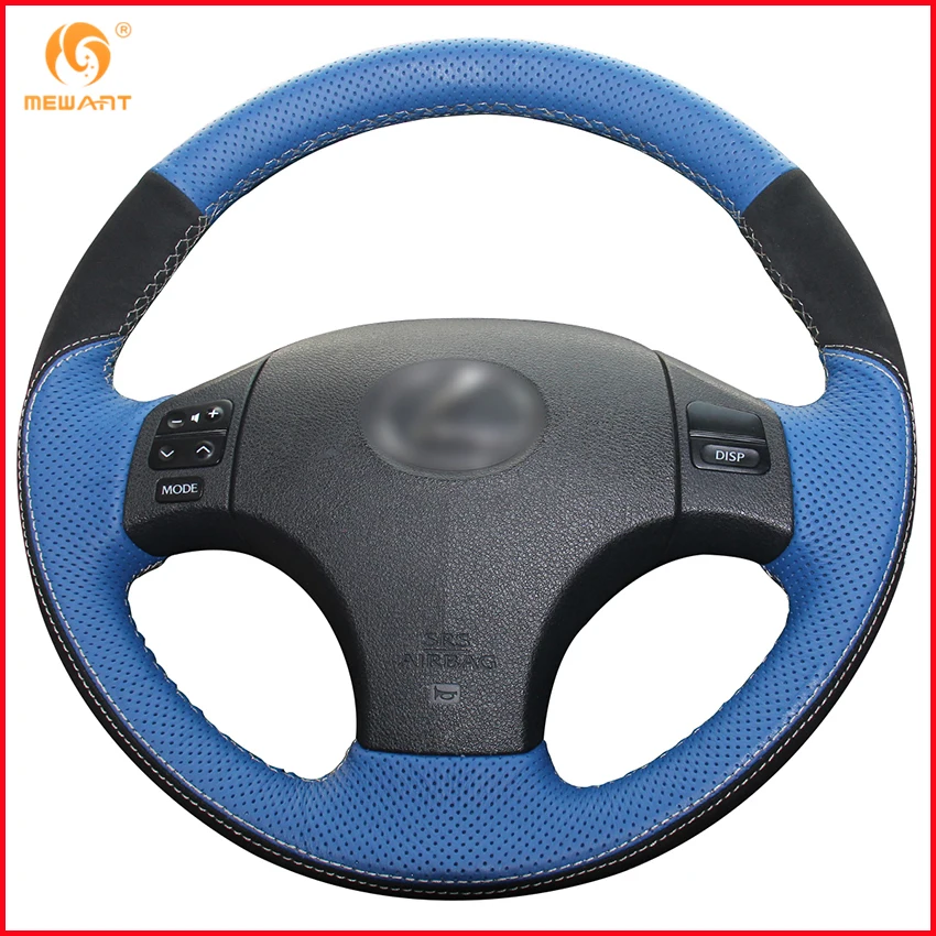 Синий кожаный черный замшевый чехол рулевого колеса автомобиля для Lexus IS IS250 IS250C