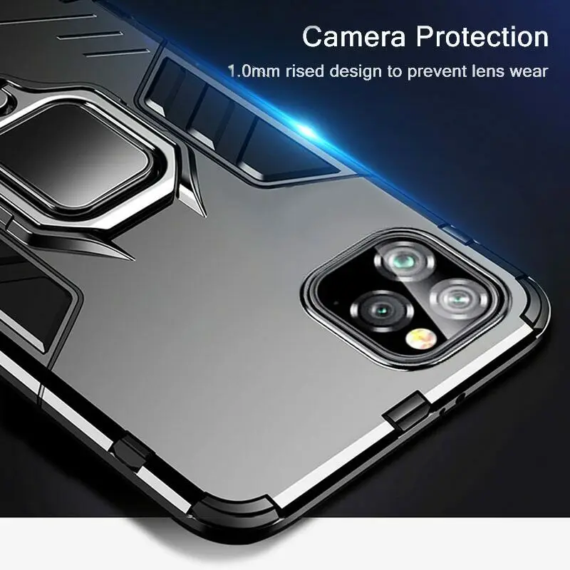 Для iPhone 11 Pro Max XS XR X 12 Mini чехол противоударный бронированный чехол-подставка для 6 6S