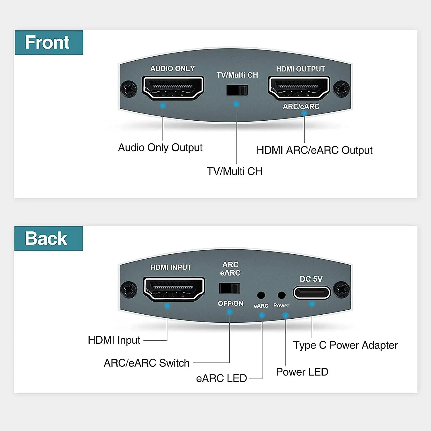 HDMI аудио экстрактор 4K 60 Гц ARC HDR10 HDMI2.0 сплиттер преобразователь Оптический TOSLINK RGB