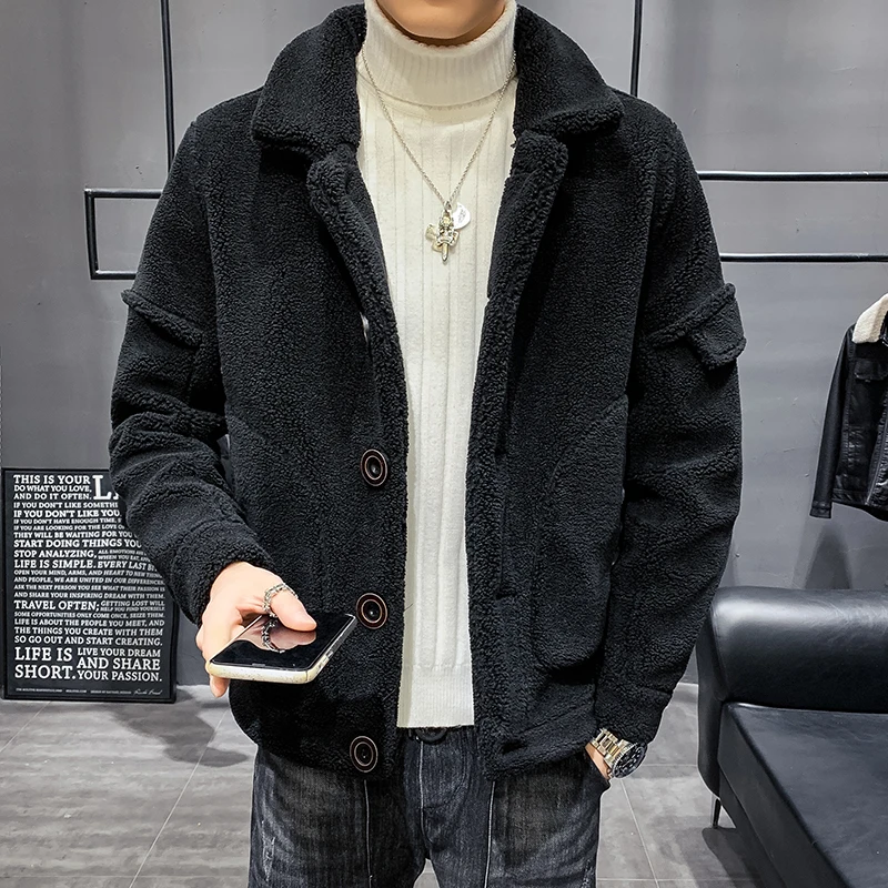 

Новинка Осень-зима 2019 повседневная мужская меховая Повседневная Корейская версия бархатный большой размер 3XL