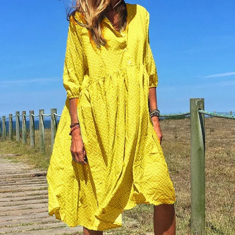 Женское платье с глубоким V-образным вырезом и оборками | Женская одежда