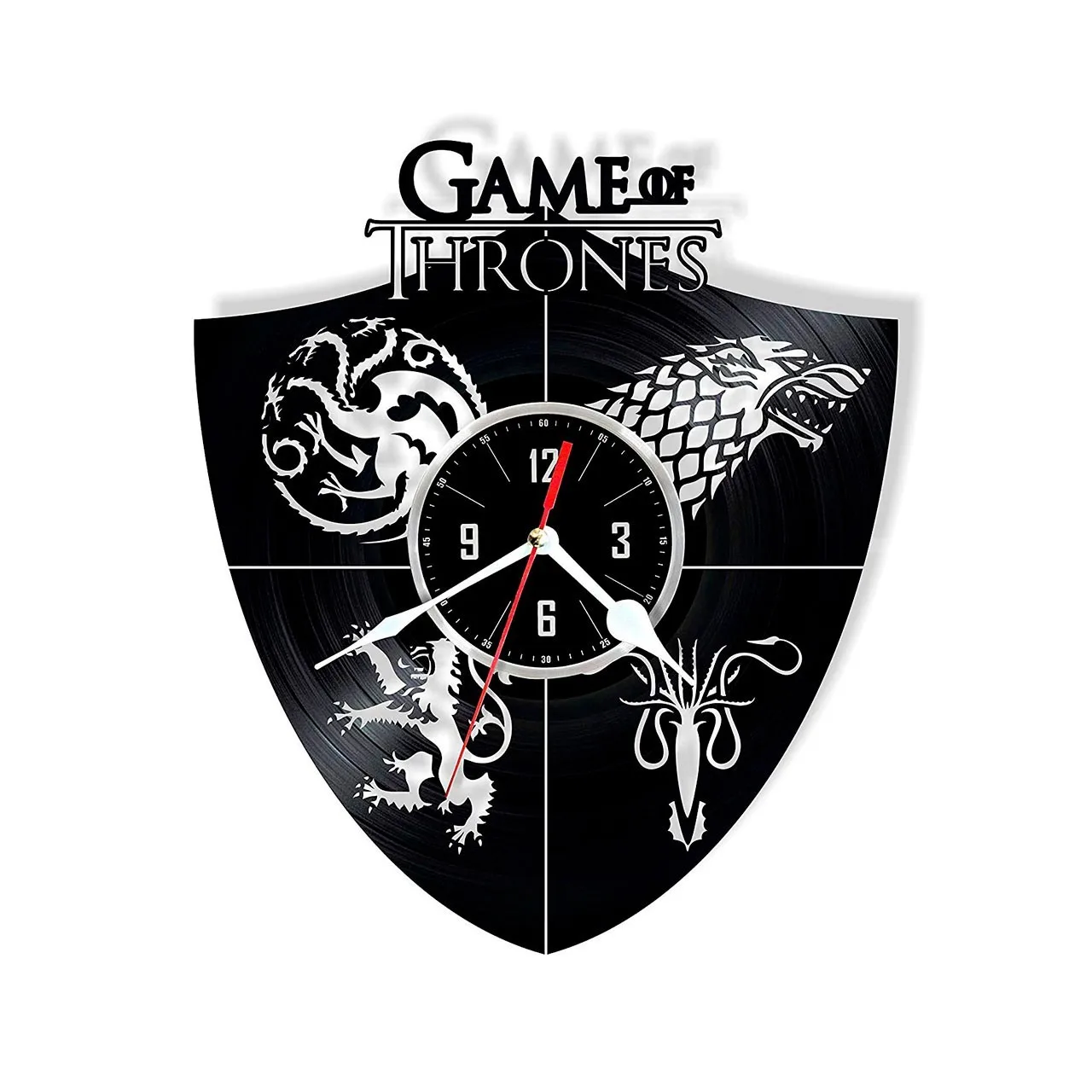 Настенные часы из виниловой пластинки &quotИгра Престолов&quot | Дом и сад