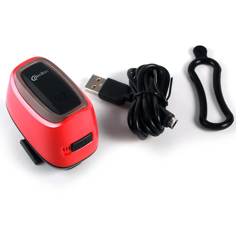 red color Дропшиппинг X6 велосипедный задний фонарь USB Перезаряжаемый водонепроницаемый велосипедный защитный фонарь интеллектуальная велосипедная лампа 7 режимов - Цвет: red color