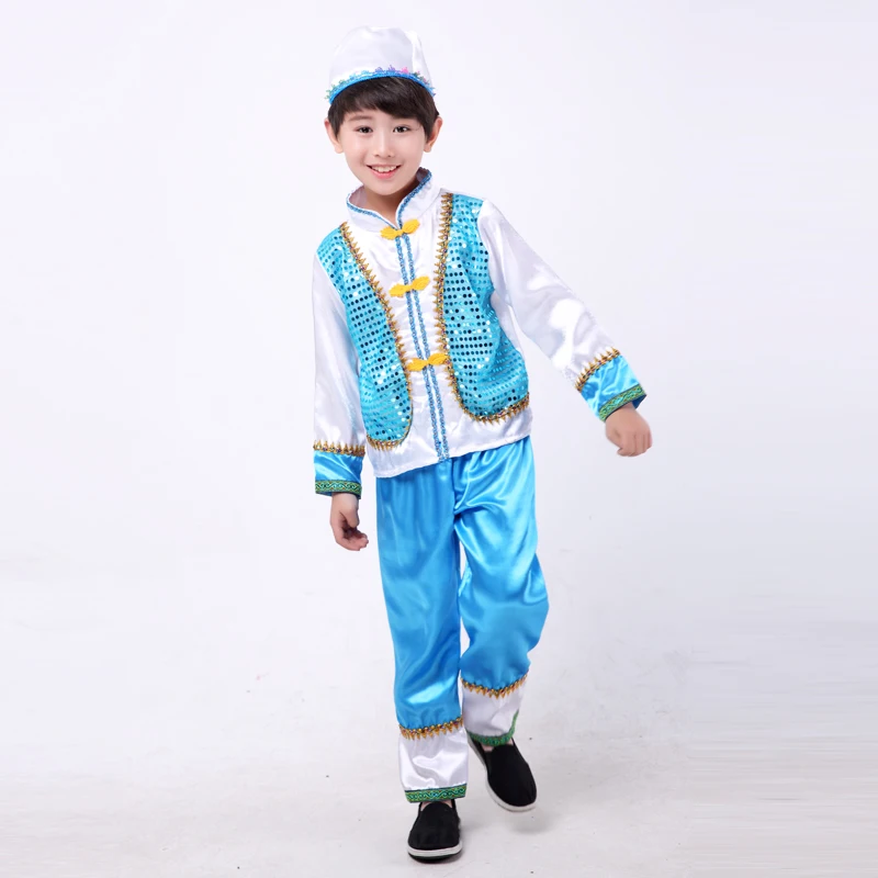 

chinese minority costumes for children performance xinjiang uygur dance clothing festival dancer chinese nationality clothes