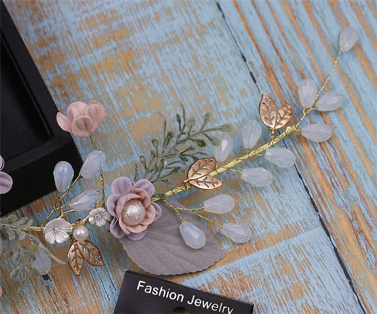 

Krasivaya Hairbands Crown Pearl Wedding Hair Accessories Jewelry