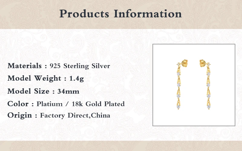 

Aide 925 Sterling Silver Waterdrop Zircon Chain Tassel Dangle Earrings For Women Party Luxury Dainty Shiny Crystal Drop Earrings