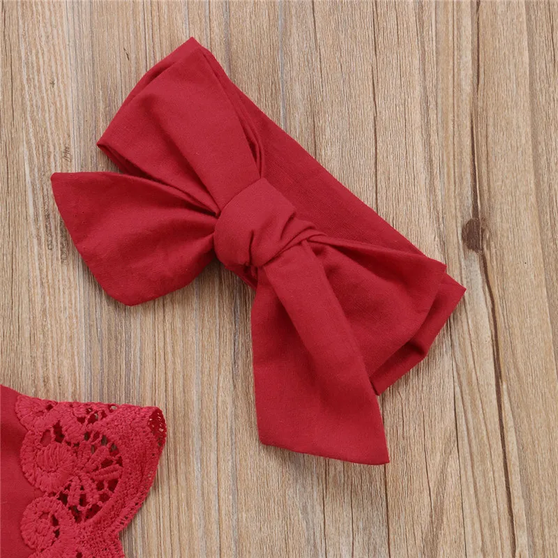 Рождественское платье для новорожденных красные вечерние комбинезоны с