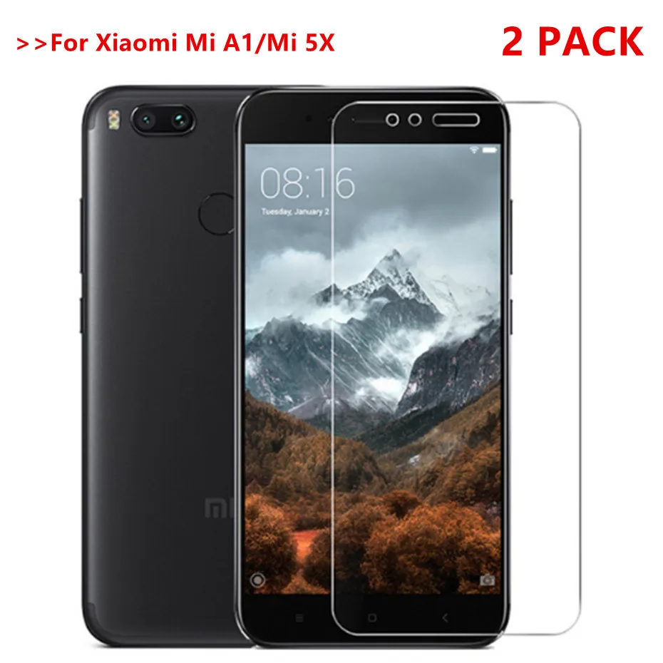 Закаленное стекло для Xiaomi Mi A1 2 шт. полноэкранная Защитная пленка a1 Mi5X mi 5X защитное