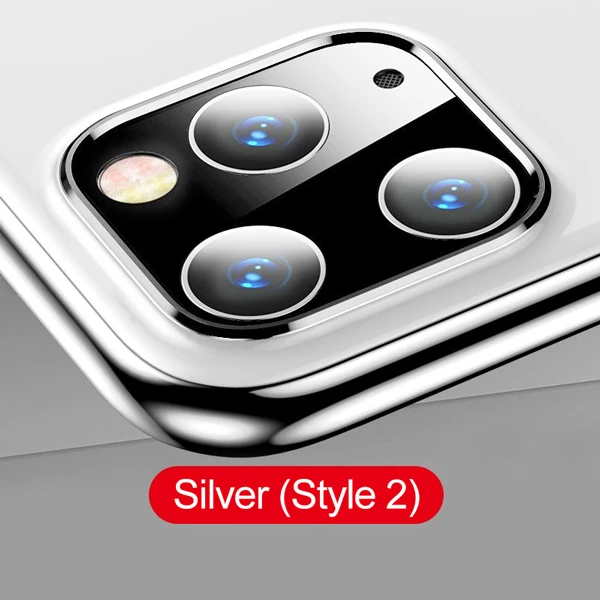 Silver 2 Защитная пленка для объектива камеры для iPhone 11 Pro XS Max XR X чехол металлический защитный чехол для объектива телефона для iPhone X XR XS 11 Pro Чехол - Цвет: Silver 2