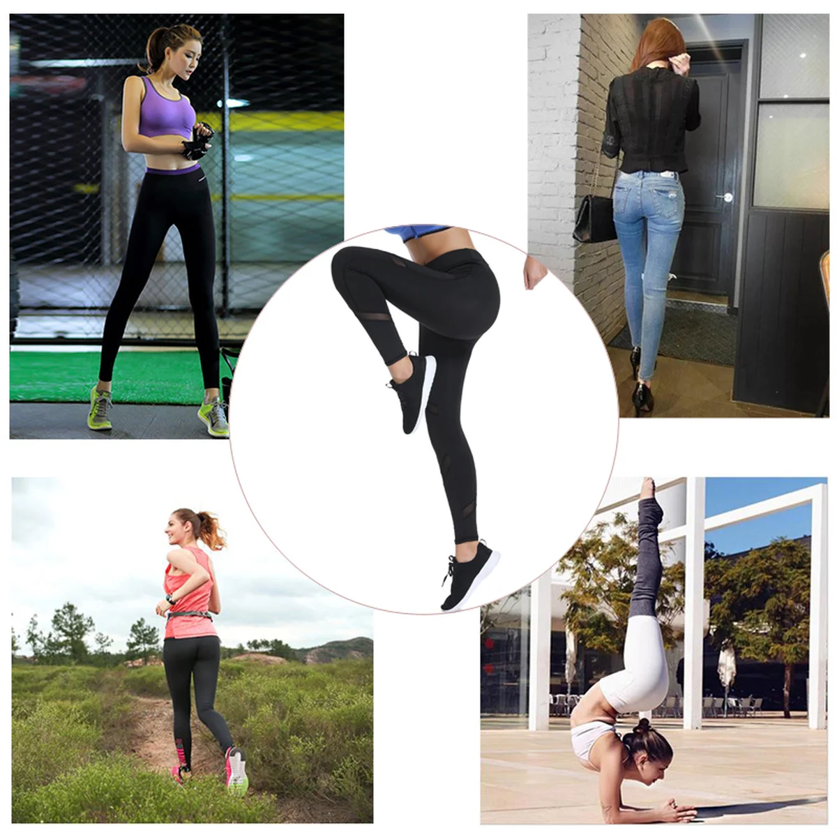 Женские повседневные леггинсы для фитнеса однотонные с высокой талией женские