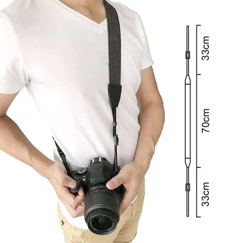 Универсальный Регулируемый плечевой ремень из хлопка и кожи для камеры Nikon Canon DSLR