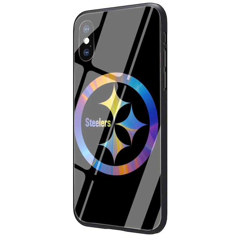 G4 EWAU питтсбургские сталевары закаленное Стекло чехол для телефона для Iphone 5, 5s, se, 6, 6s 7 8 Plus X XR XS 11 pro Max - Цвет: G4