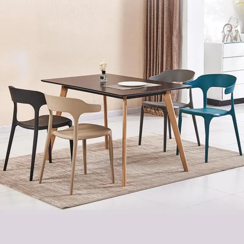 Современный минималистский пластиковый стул домашний для столовой nordic отдыха