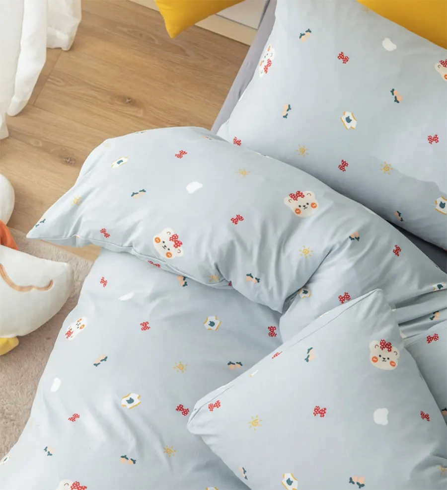 

Cute cartoon bear bedding sets,comfortable knitting cotton twin full queen king home textile flat sheet pillow case duvet cover