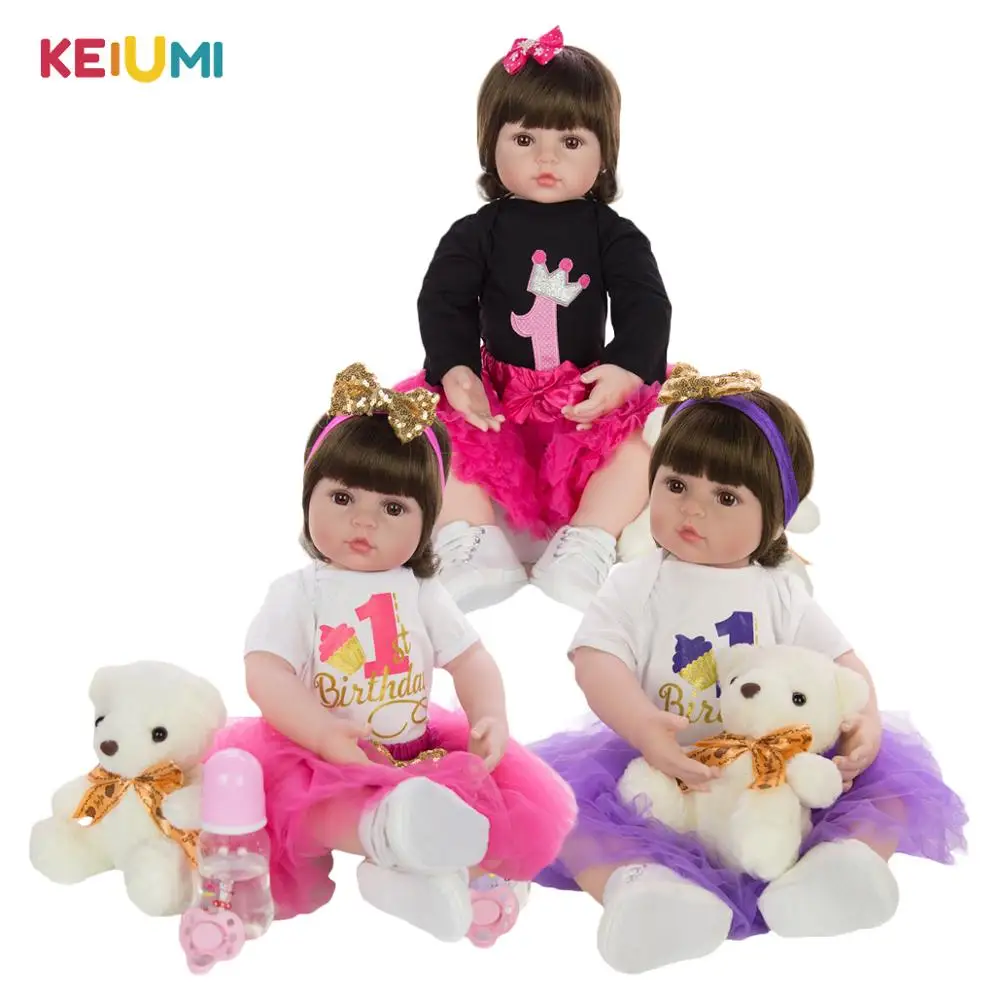 

Реалистичные куклы KEIUMI для новорожденных, 24 дюйма, Силиконовые Мягкие хлопковые куклы для маленьких девочек, детская одежда, рождественски...
