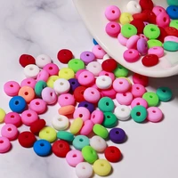 100pcsbag mixed ceramics beads 6 8mm 8 5mm 9mm colorful fruit round shape polymer clay beads for bracelet necklace jewelry diy