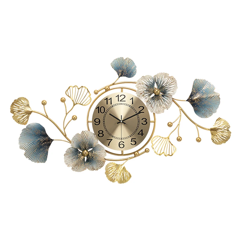 

Chinese Metal Wall Clocks Mechanism Kit Living Room Luxury Golden Digital Wall Clocks Design Reloj Pared Home Accessories DG50WC