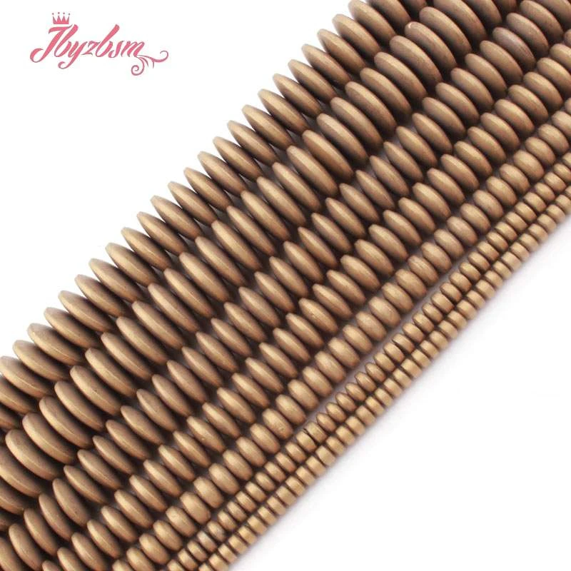 Светлые золотистые гематитовые бриллиантовые бусины Rondelle бриллиантовое