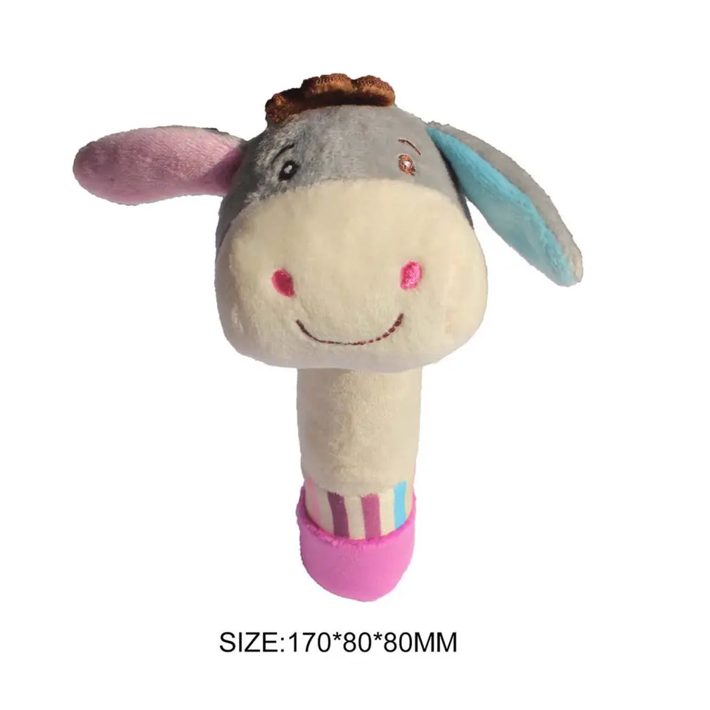 

Baby Rattles BB Sticks Soft Animal Plush Doll Crib Bed Hanging hand catches Animal Toy Doll Kids Toy
