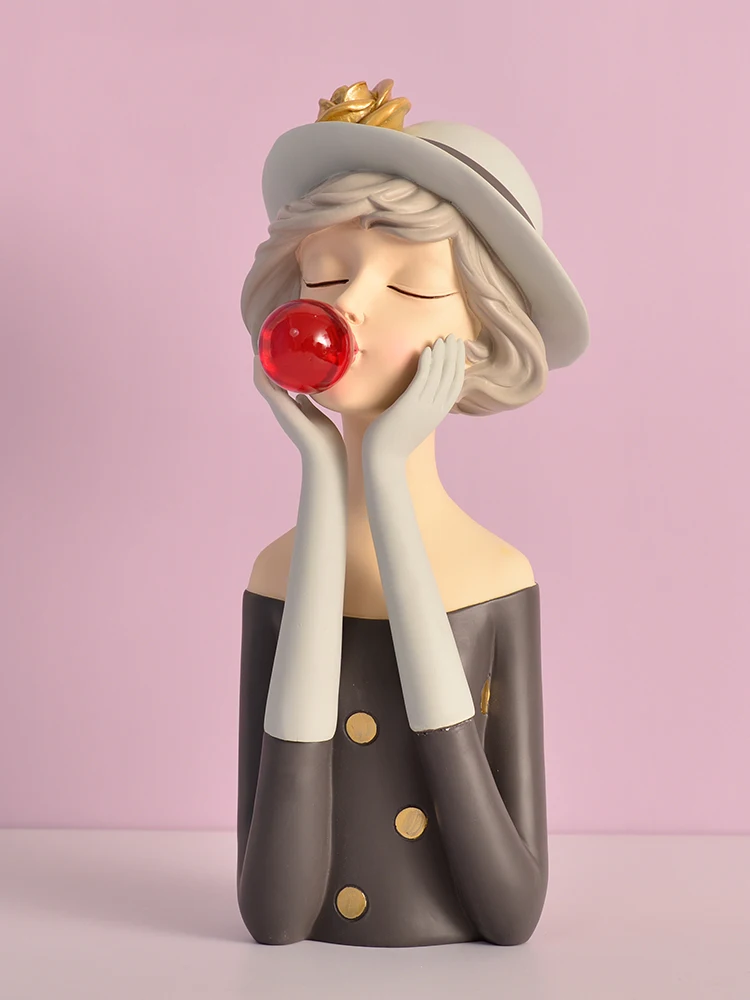 Современный Ночной светильник статуэтка из смолы украшение для дома гостиной