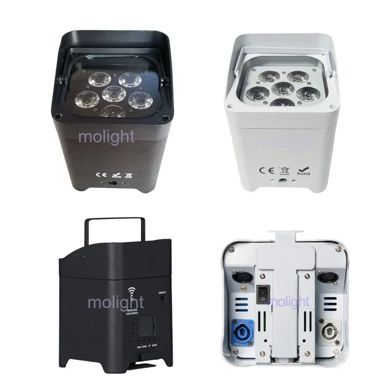 RGBWAUV 6 led 6in1 18w аккумуляторная батарея беспроводной, DMX 512 Wi-Fi пульт для DJ подсветка