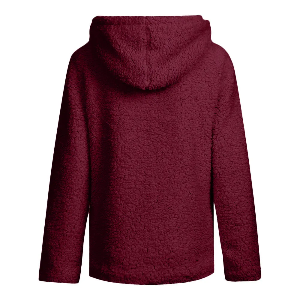 

Elegant Faux Fur Coat Women 2018 Autumn Winter Warm Soft Zipper Fur Jacket Female Plush Overcoat Pocket Casual Teddy Outwear FC