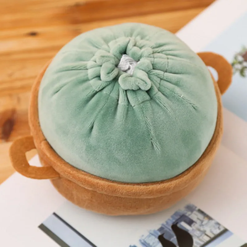 20cm green Мультфильм еда булочки Кукла Плюшевая Игрушка пельмени кукла Спящая Подушка для дома диван подушка - Цвет: 20cm green