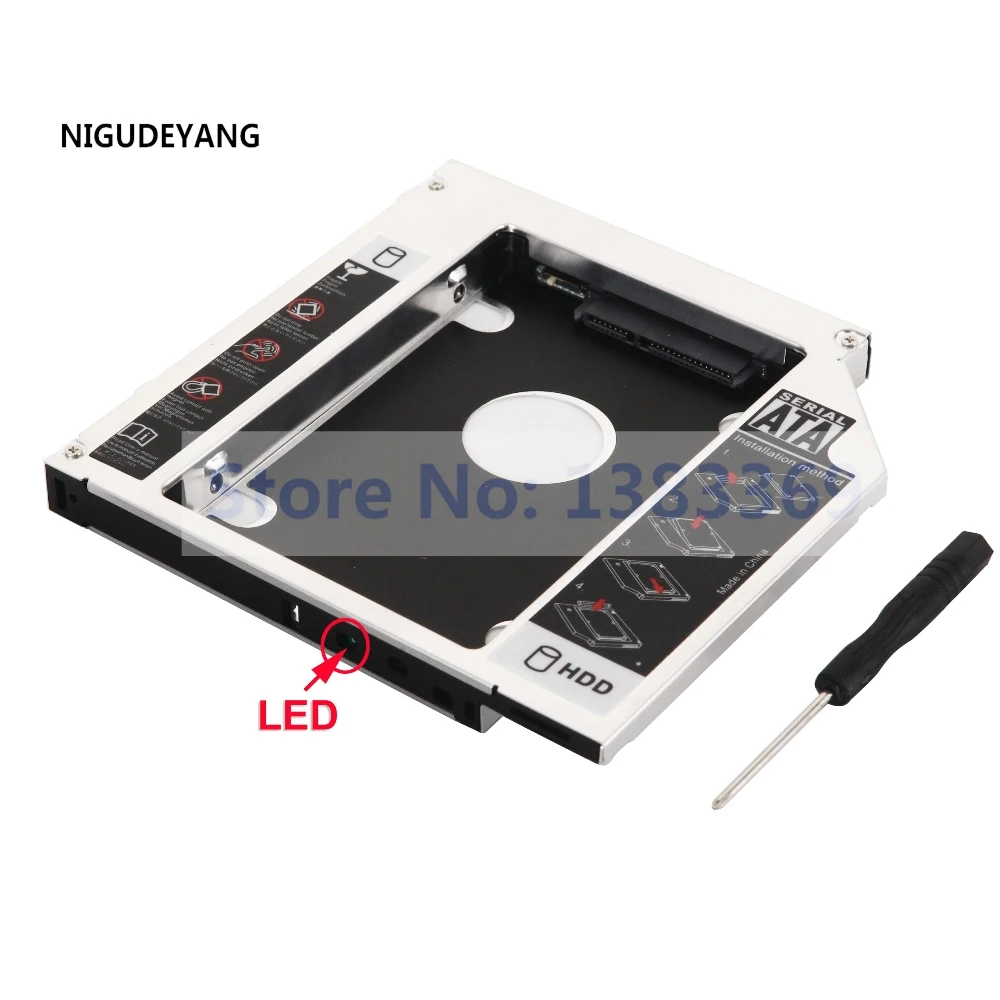 NIGUDEYANG 2nd 12 7 мм SATA жесткий диск HDD SSD Оптический отсек Caddy адаптер рамка лоток для Dell