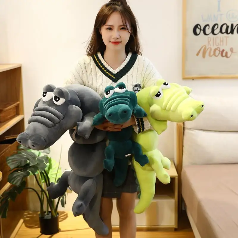 Мягкая плюшевая игрушка Аллигатор Имитация крокодиловой куклы кавайная