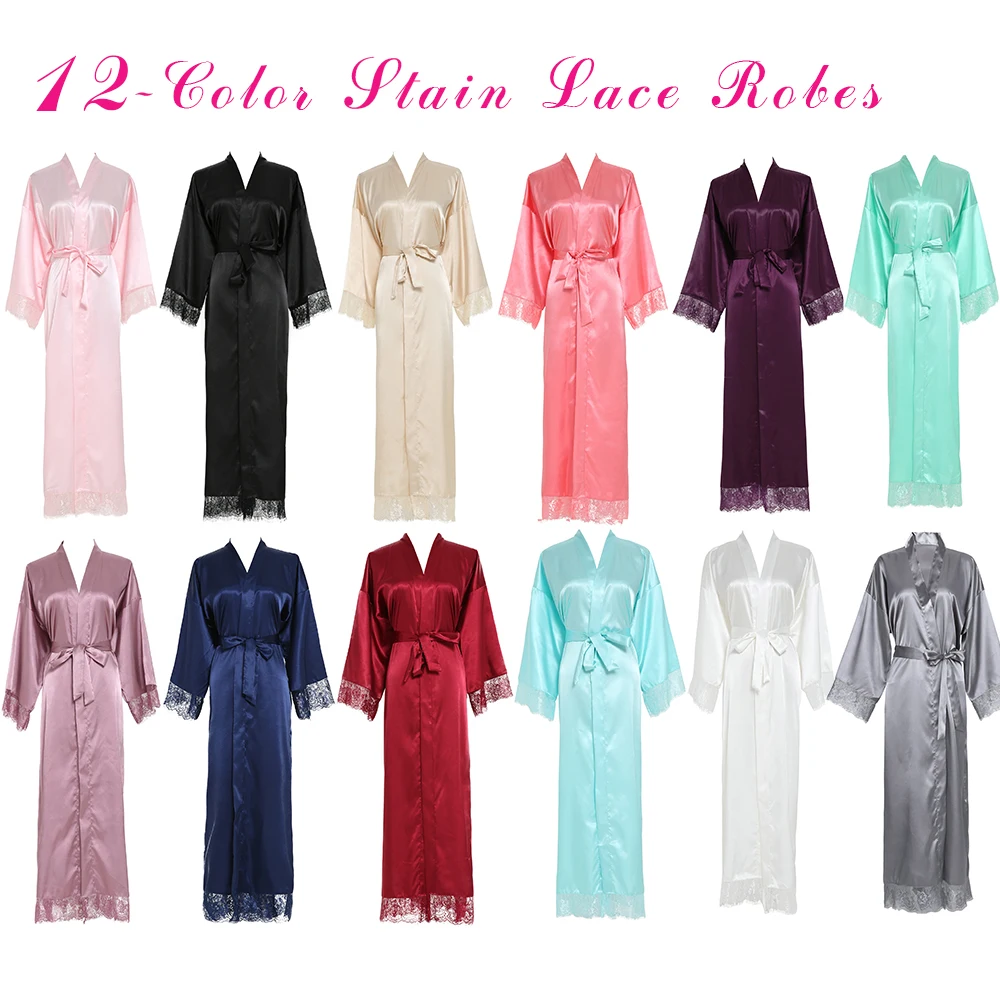 

Кимоно женское, шелковое, атласное, с кружевом