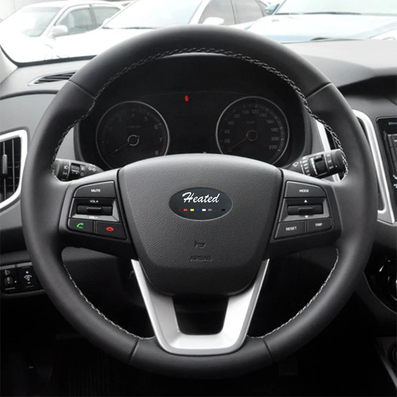 Чехол на руль для Hyundai ix25 2014 2015 2016 Creta 2017 Кожаная оплетка из микрофибры руль|steering