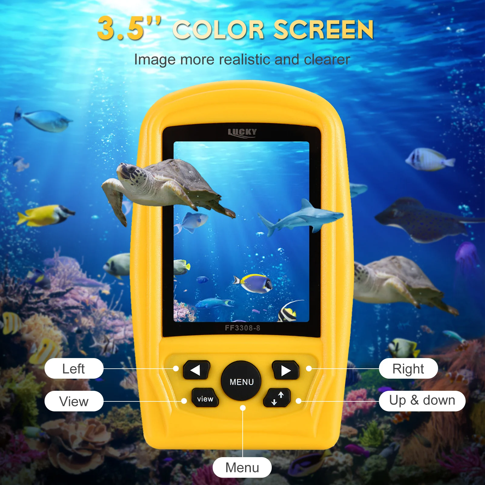 Дешево Подводная рыболовная камера Lixada, 3,5 дюйма, 165 ТВЛ, цветной ЖК-дисплей, портативный рыболокатор, подводный монитор, рыболовная камера с поворо...